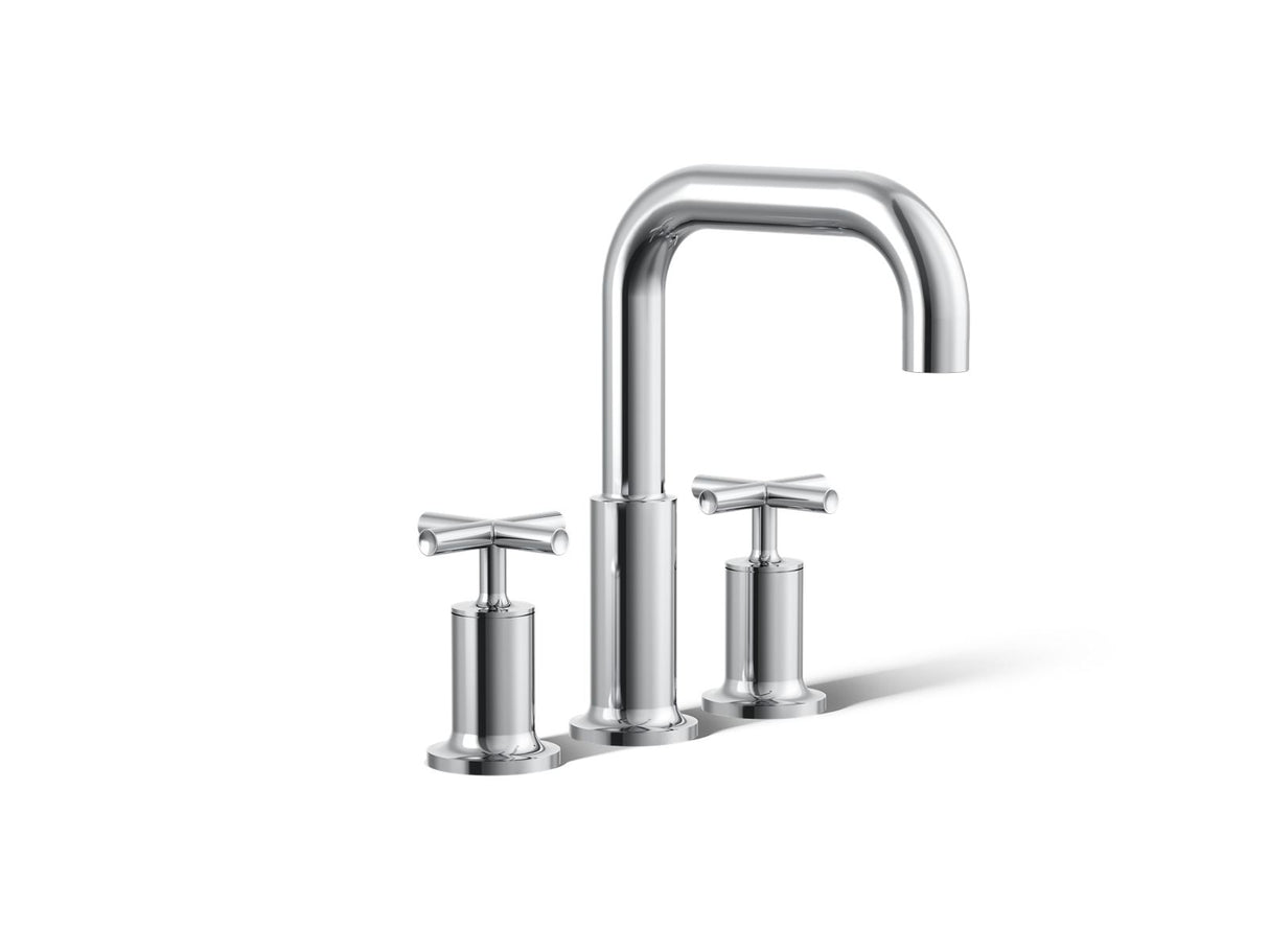 Purist® Deck-mount bath faucet trim with Cross handles