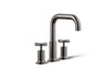 Purist® Deck-mount bath faucet trim with Cross handles