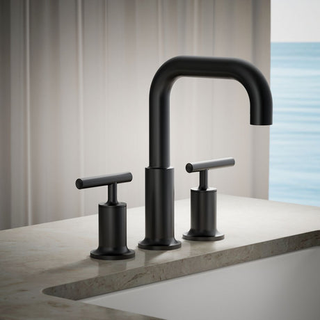 Purist® Deck-mount bath faucet trim with Lever handles