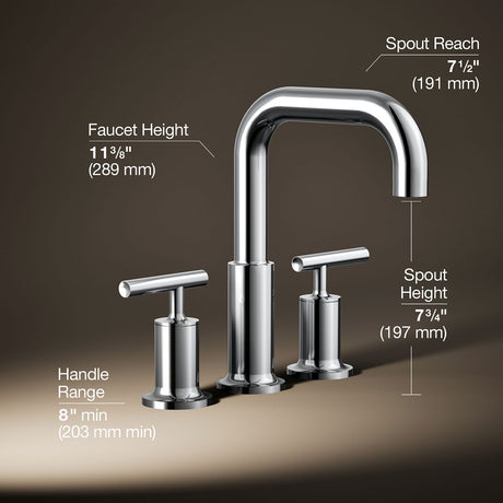 Purist® Deck-mount bath faucet trim with Lever handles