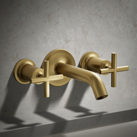 Purist® Deck- or wall-mount bath faucet handle trim with cross design