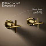 Purist® Deck- or wall-mount bath faucet handle trim with cross design