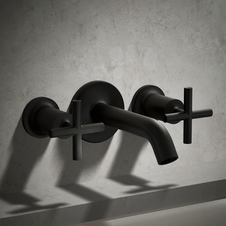 Purist® Deck- or wall-mount bath faucet handle trim with cross design