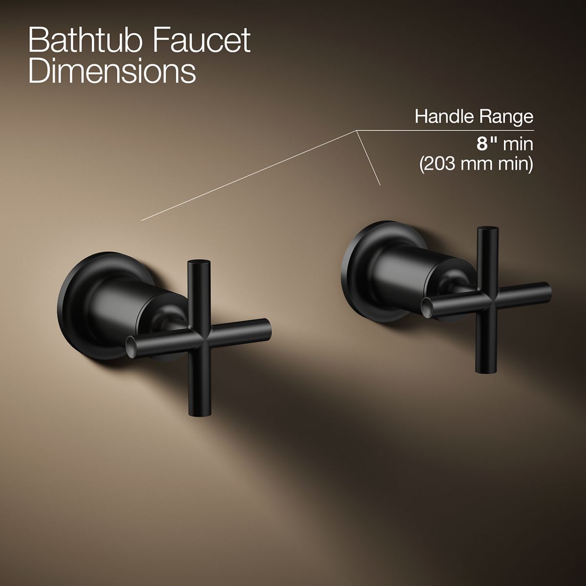 Purist® Deck- or wall-mount bath faucet handle trim with cross design