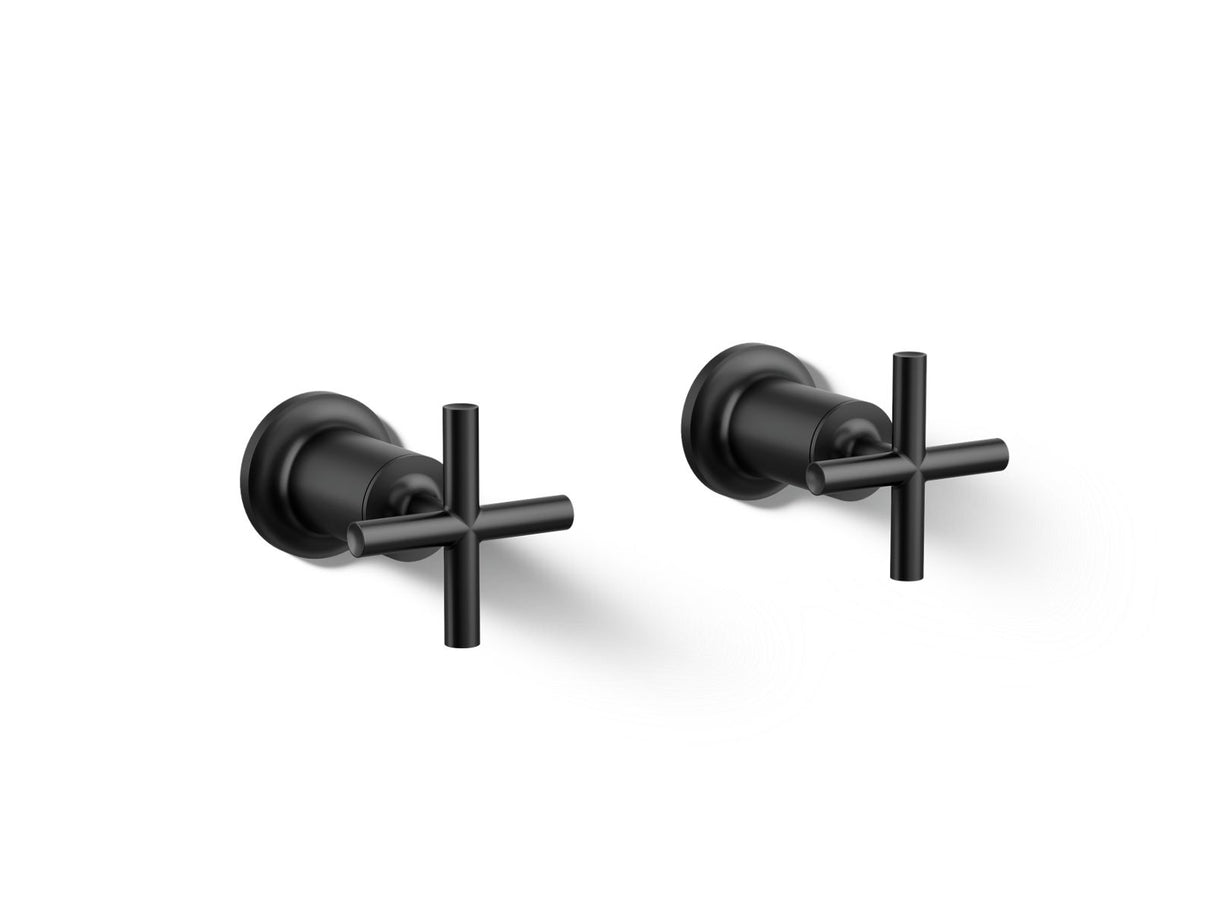 Purist® Deck- or wall-mount bath faucet handle trim with cross design