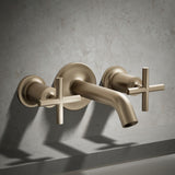 Purist® Deck- or wall-mount bath faucet handle trim with cross design