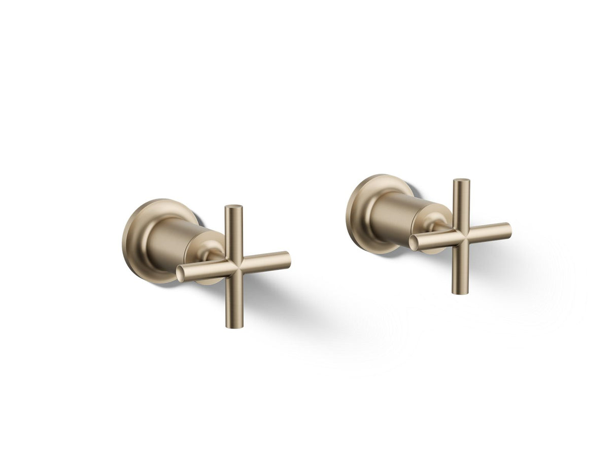 Purist® Deck- or wall-mount bath faucet handle trim with cross design