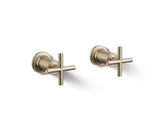 Purist® Deck- or wall-mount bath faucet handle trim with cross design