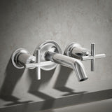 Purist® Deck- or wall-mount bath faucet handle trim with cross design