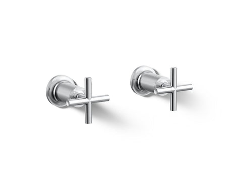 Purist® Deck- or wall-mount bath faucet handle trim with cross design