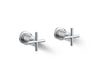 Purist® Deck- or wall-mount bath faucet handle trim with cross design