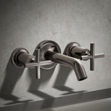 Purist® Deck- or wall-mount bath faucet handle trim with cross design
