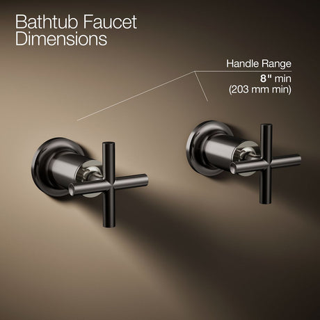 Purist® Deck- or wall-mount bath faucet handle trim with cross design