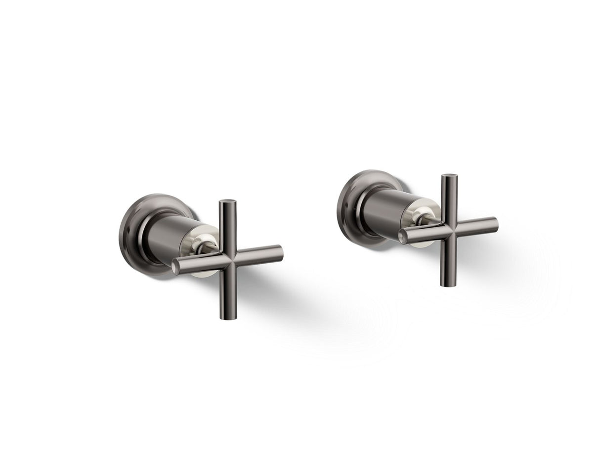 Purist® Deck- or wall-mount bath faucet handle trim with cross design