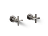 Purist® Deck- or wall-mount bath faucet handle trim with cross design
