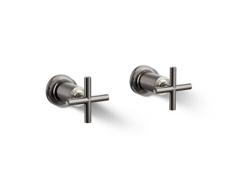 Purist® Deck- or wall-mount bath faucet handle trim with cross design
