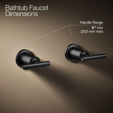 Purist® Deck- or wall-mount bath faucet handle trim with lever design