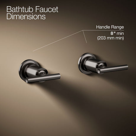 Purist® Deck- or wall-mount bath faucet handle trim with lever design