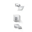 Loure® Rite-Temp® bath and shower trim kit with push-button diverter, 2.5 gpm