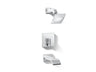 Loure® Rite-Temp® bath and shower trim kit with push-button diverter, 2.5 gpm