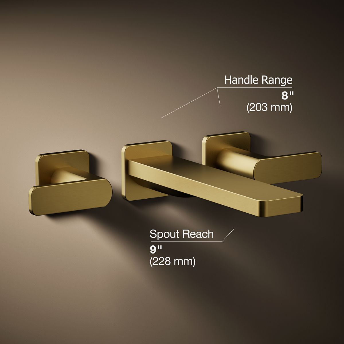Parallel® Wall-mount bath faucet trim