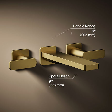 Parallel® Wall-mount bath faucet trim
