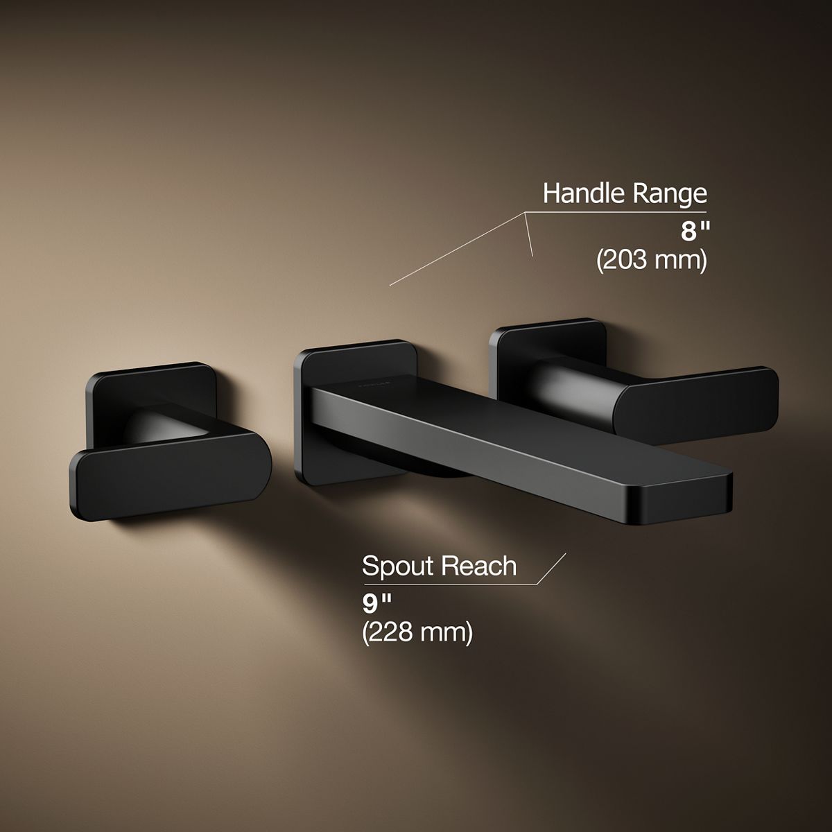 Parallel® Wall-mount bath faucet trim