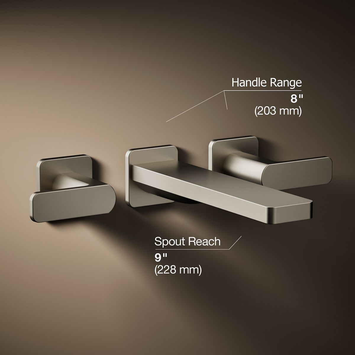 Parallel® Wall-mount bath faucet trim