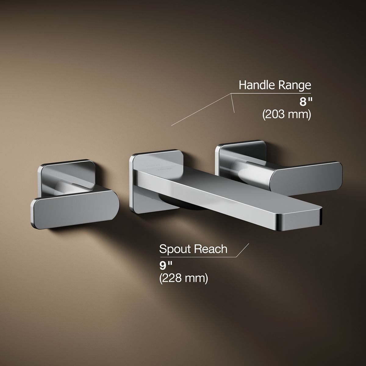 Parallel® Wall-mount bath faucet trim
