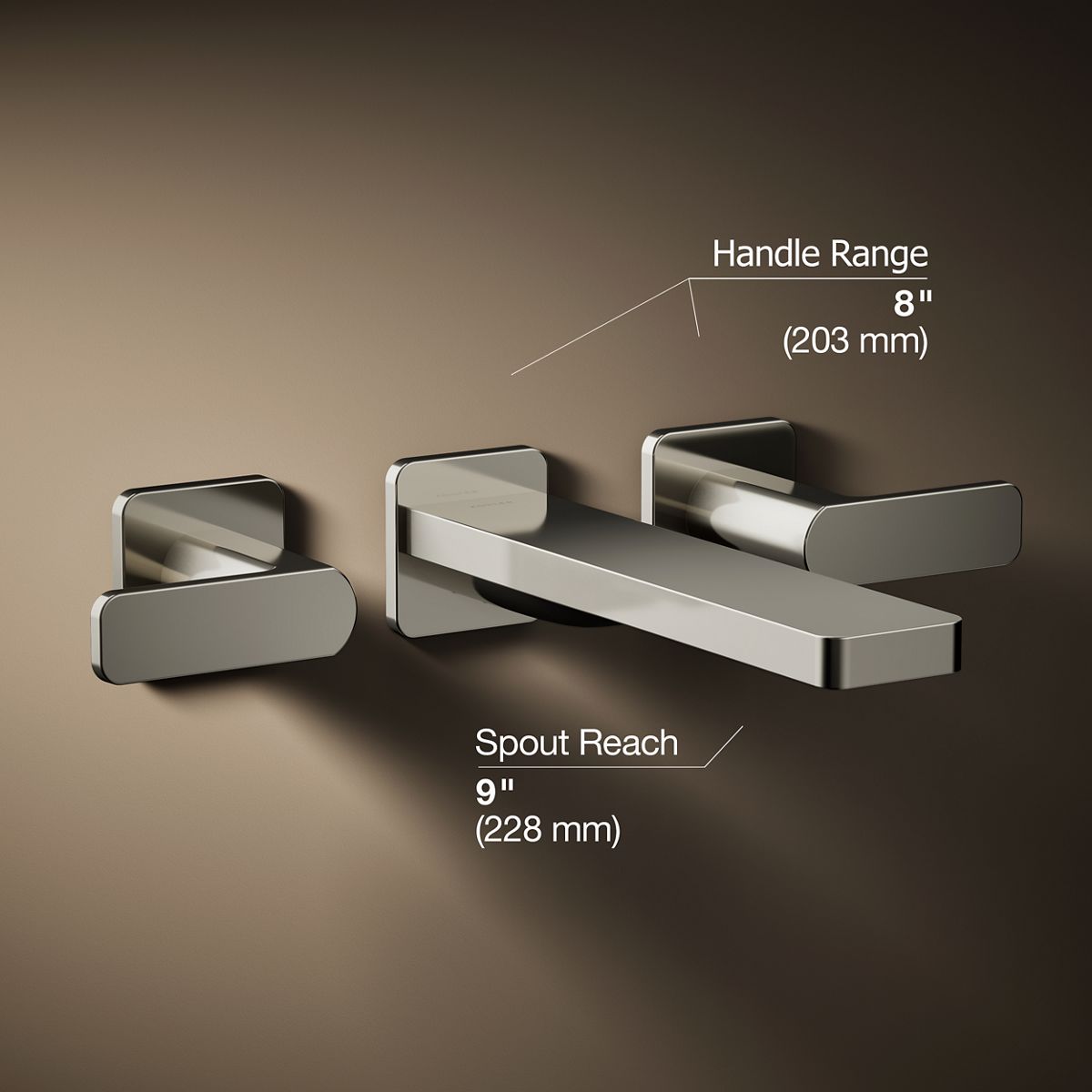 Parallel® Wall-mount bath faucet trim