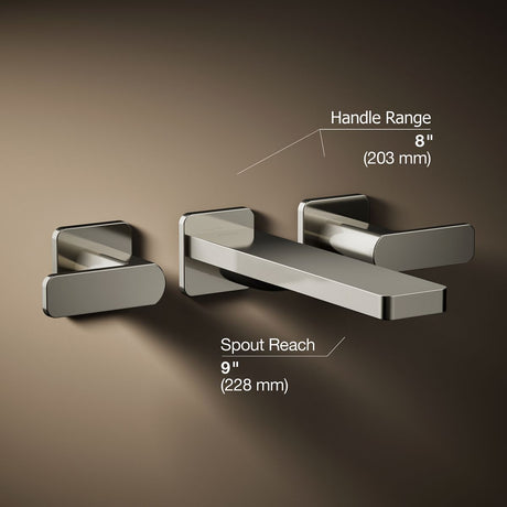 Parallel® Wall-mount bath faucet trim