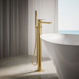 Parallel® Floor-mount bath filler trim with handshower