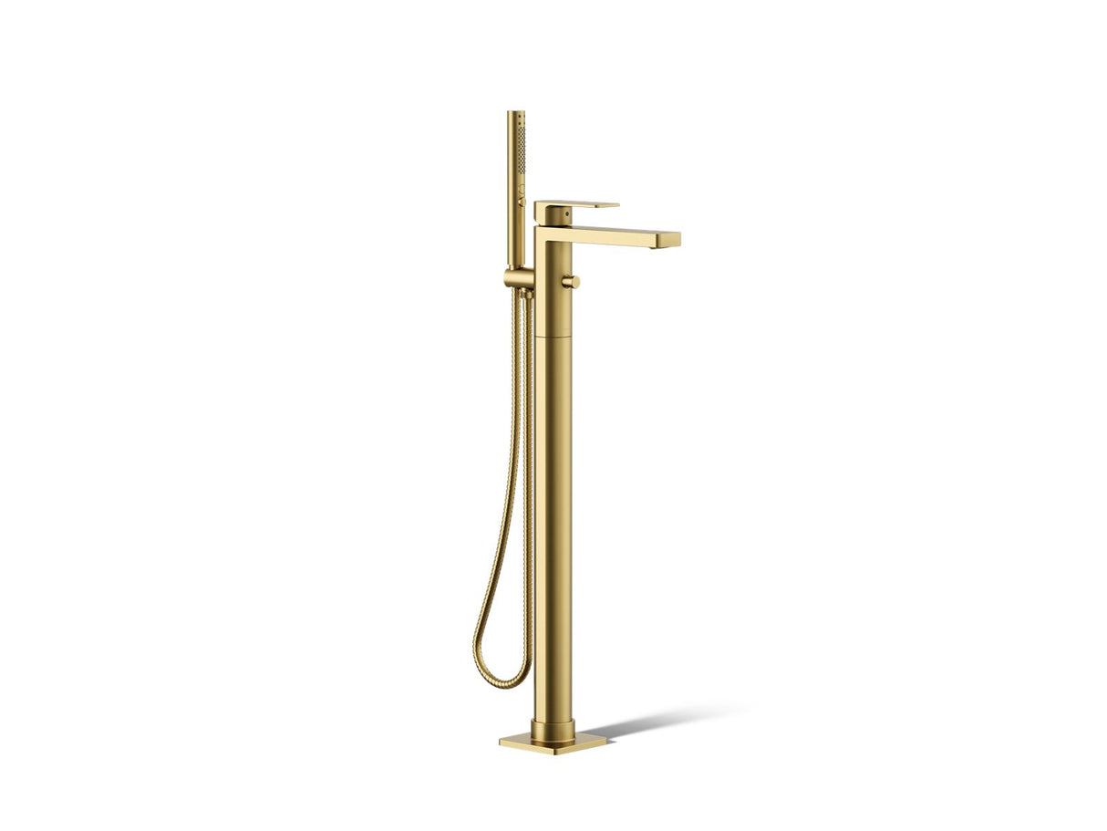 Parallel® Floor-mount bath filler trim with handshower