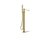 Parallel® Floor-mount bath filler trim with handshower