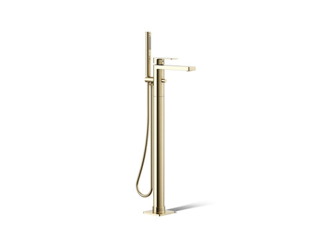 Parallel® Floor-mount bath filler trim with handshower
