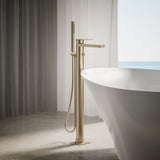 Parallel® Floor-mount bath filler trim with handshower