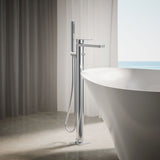 Parallel® Floor-mount bath filler trim with handshower
