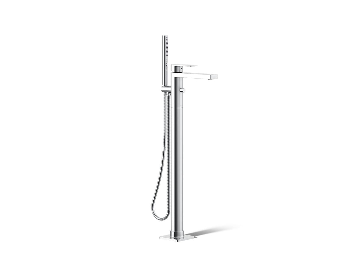 Parallel® Floor-mount bath filler trim with handshower