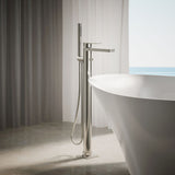 Parallel® Floor-mount bath filler trim with handshower