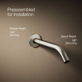 Components® Wall-mount bathroom sink faucet spout with Tube design, 1.2 gpm