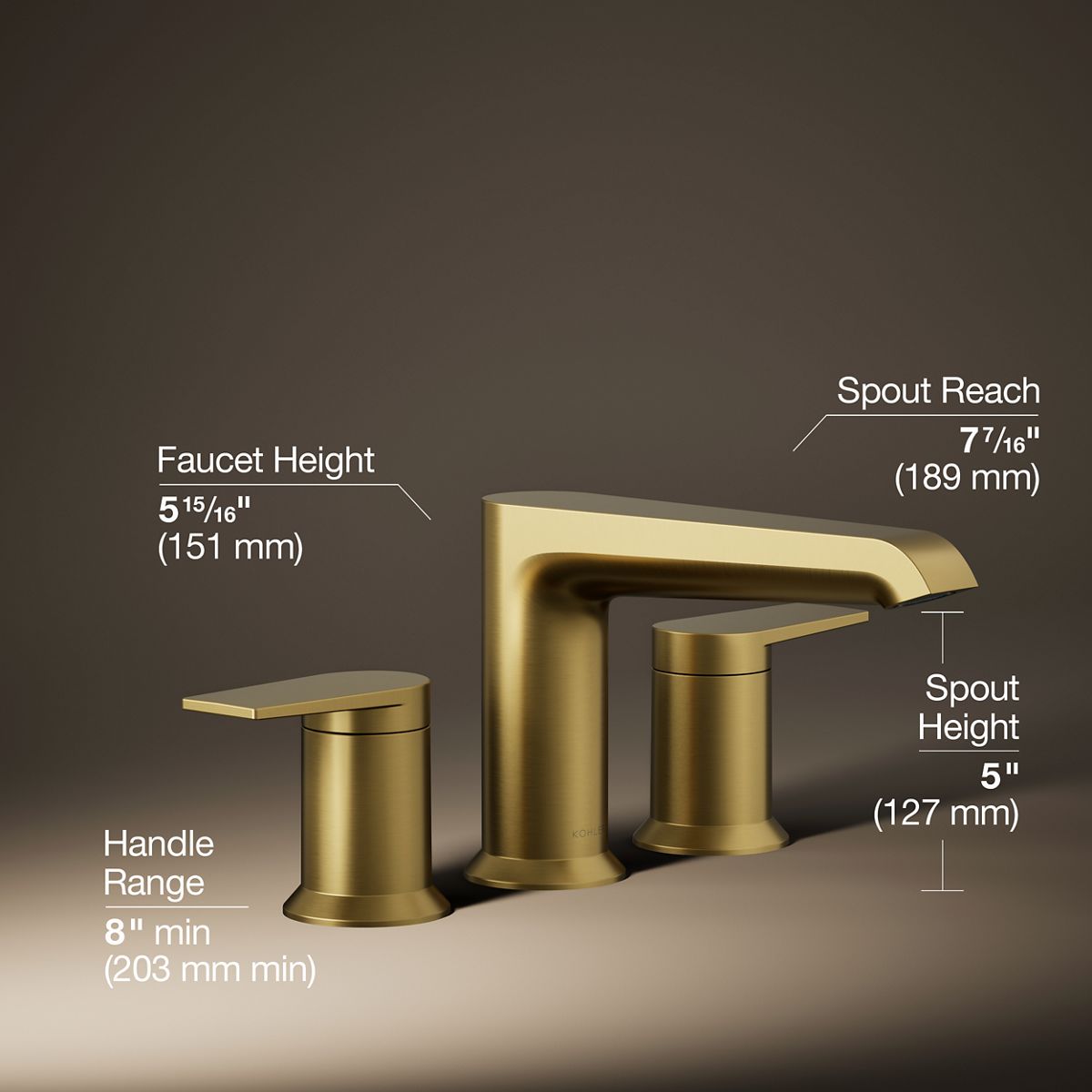 Hint® Deck-mount bath faucet trim