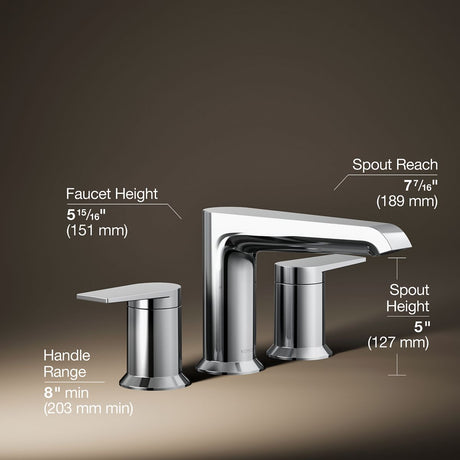 Hint® Deck-mount bath faucet trim