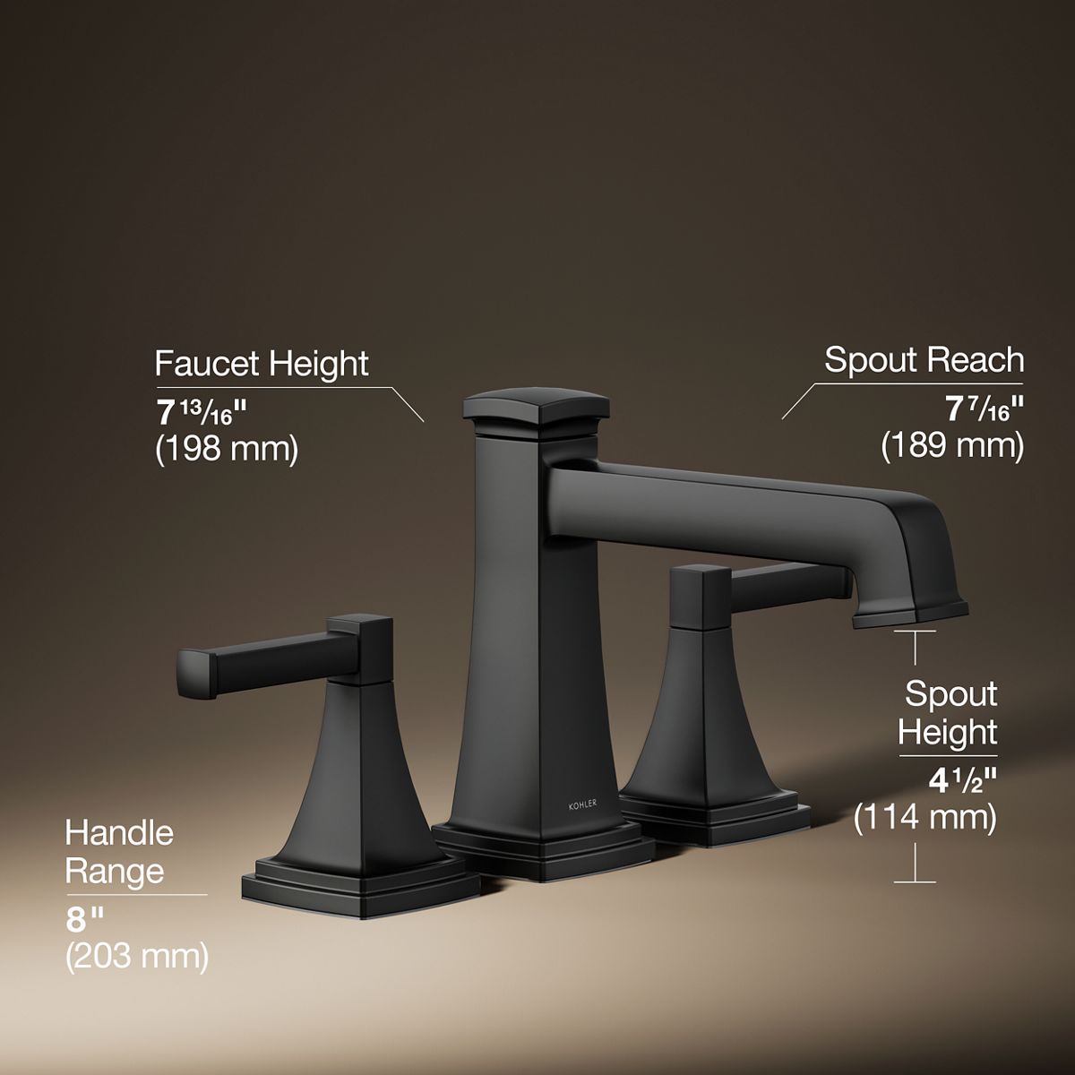 Riff® Deck-mount bath faucet trim with diverter