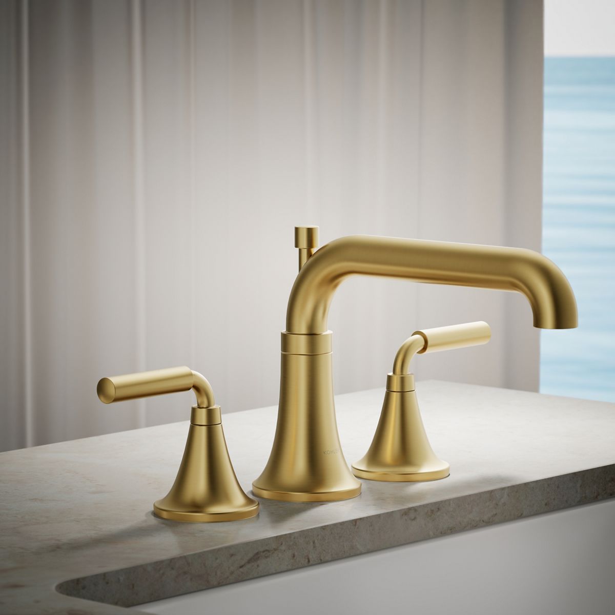 Tone™ Deck-mount bath faucet trim with diverter