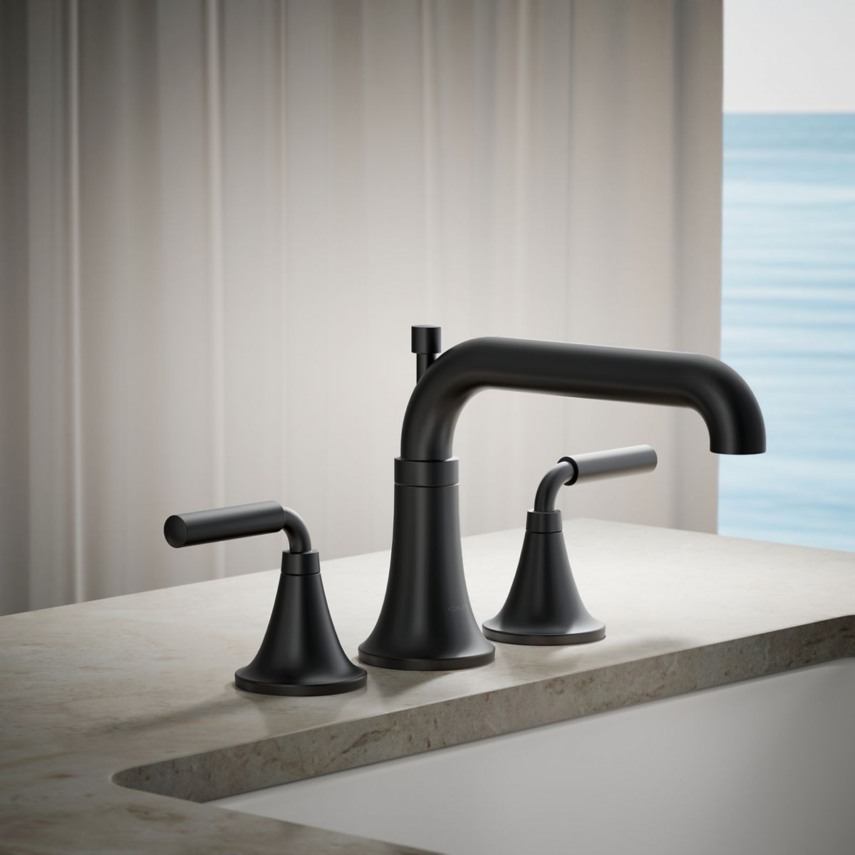 Tone™ Deck-mount bath faucet trim with diverter