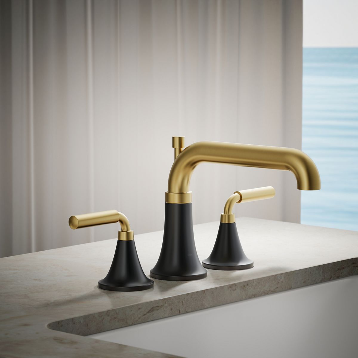 Tone™ Deck-mount bath faucet trim with diverter