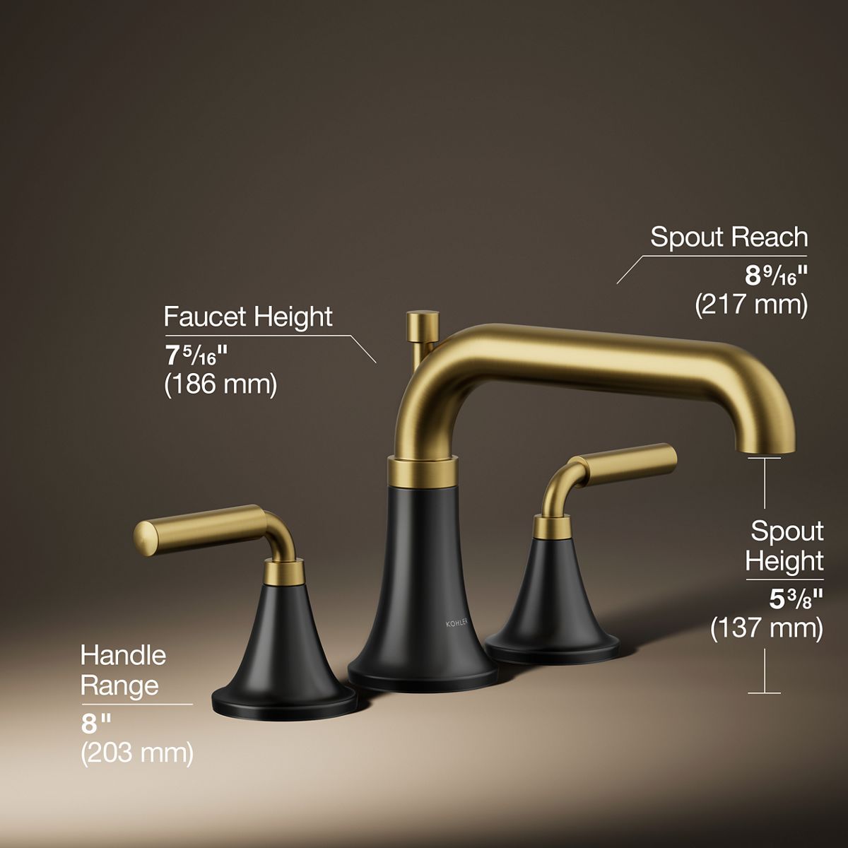 Tone™ Deck-mount bath faucet trim with diverter