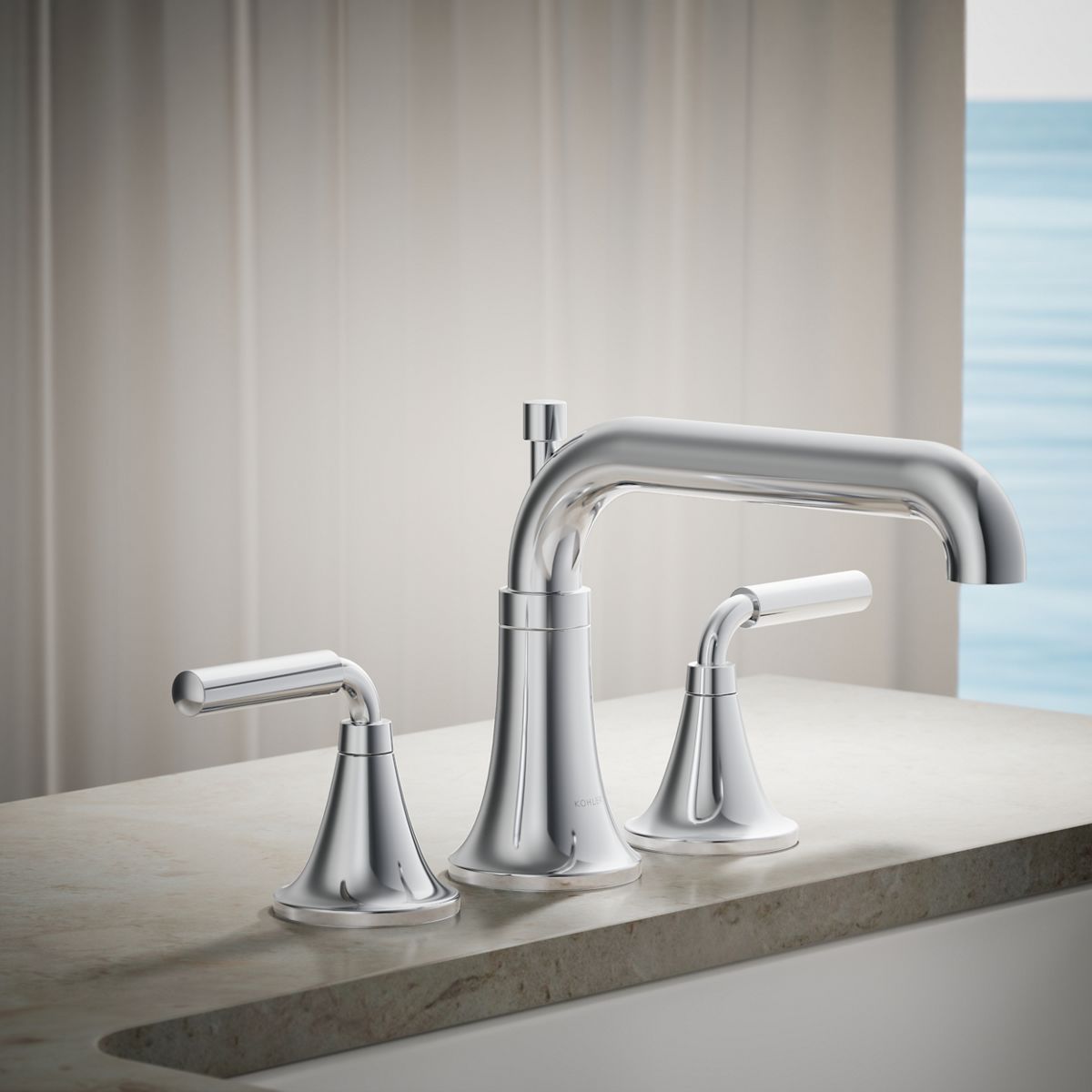Tone™ Deck-mount bath faucet trim with diverter