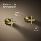 Occasion® Wall-mount bathroom sink faucet Cross handle trim, 1.2 gpm