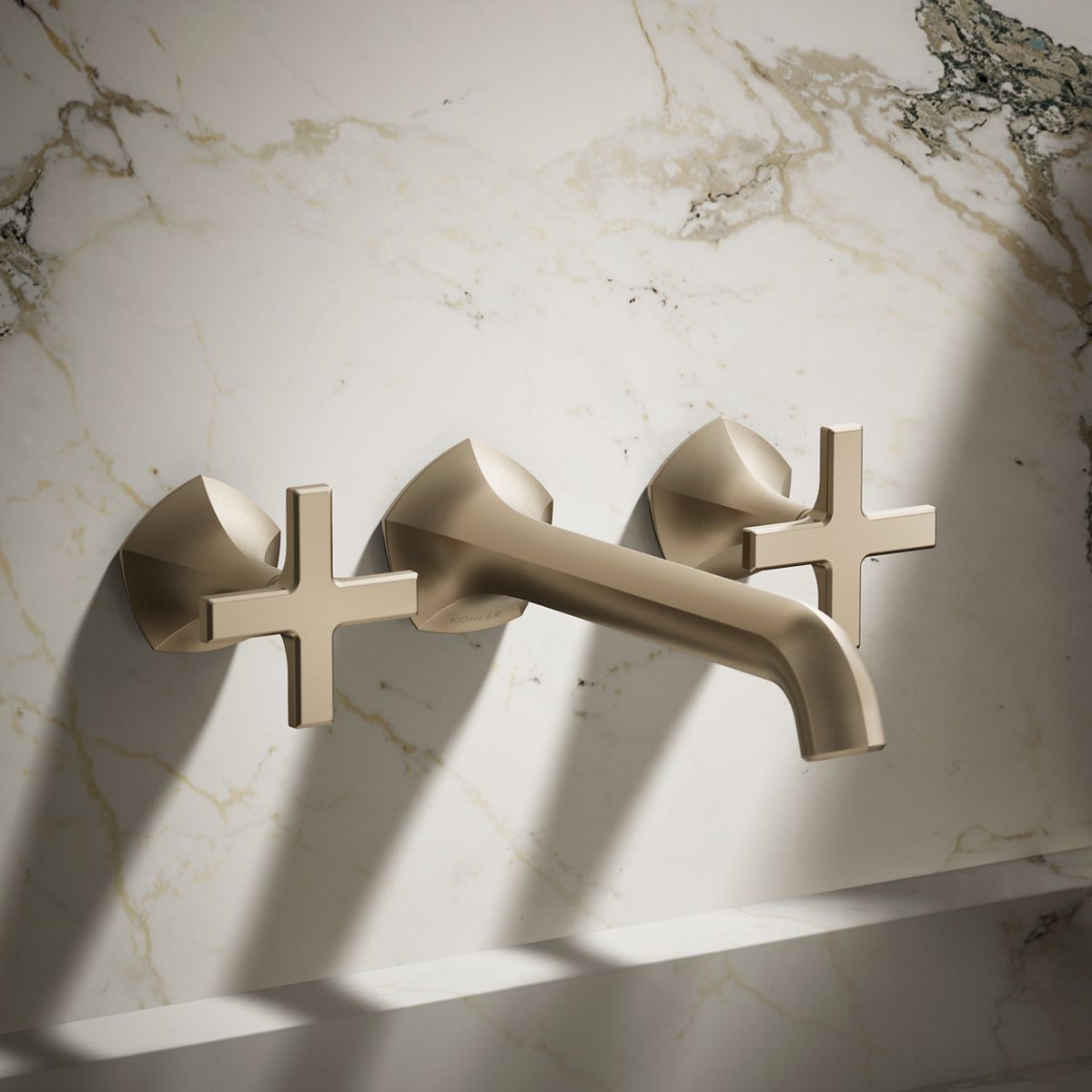 Occasion® Wall-mount bathroom sink faucet Cross handle trim, 1.2 gpm